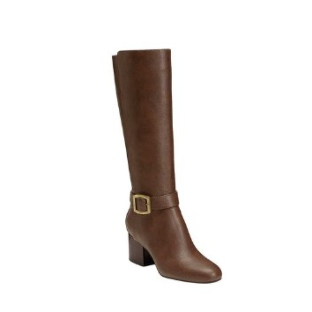 Aerosoles Patience Knee High Boots Mid Shaft Dark Brown 11M NIB New - Picture 3 of 10